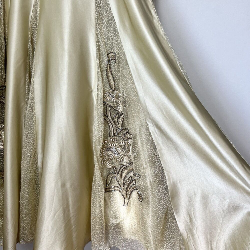 Sue Wong Nocturne Silk Beaded Lace Formal Maxi Gown Mermaid Women’s 8 - Picture 4 of 16